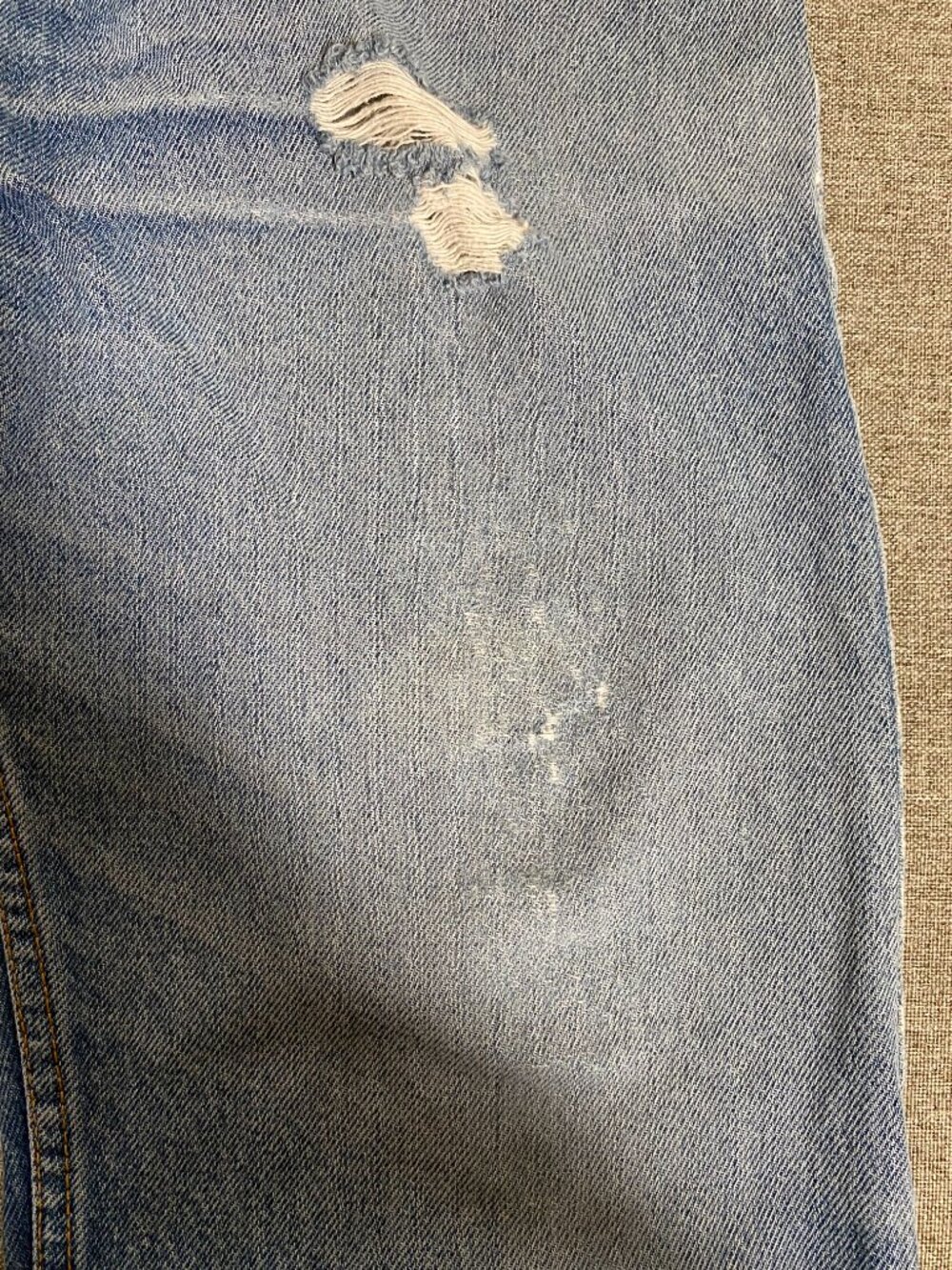 Vintage Levi's 517 Bootcut Denim Jeans Men's 36 x 32 Mid Rise Blue Distressed - Picture 12 of 15